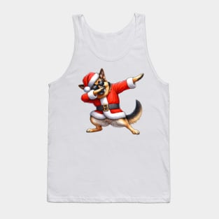 Christmas German Shepherd Dog Dabbing Dance Tank Top